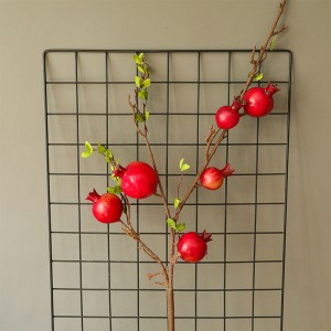 MW10885 Artificial Pastoral Granaatappel Fruit brulloft blom kryst foar dekoraasje