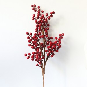 MW61204 Imah hiasan Natal Holly buah beureum kawinan simulasi kembang borongan