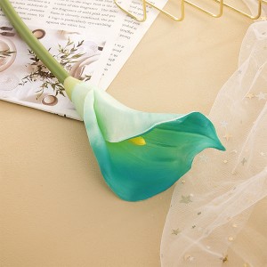 MW01505 יוקרה סיטונאי מודרני פרח מלאכותי PU מיני Calla לילי עבור סידור פסטיבל מסיבת חתונה קישוט הבית