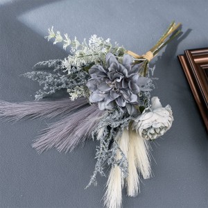 CF01319 Hot Sale Premium Silk Flowers Deco Flowers In Wedding Collection Dahlia செயற்கை துணி பாம்பாஸ் பியோனி பிளாஸ்டிக் ஆலை