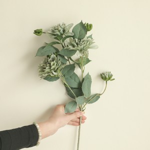 YC1020 ramo de tallo de flor de dalia de seda artificial de boda ao por mayor para decoración