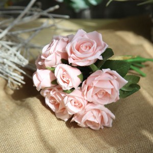 GF12504 fábrica de flores artificiales ramo de rosas decoración de bodas flor noiva feita en China
