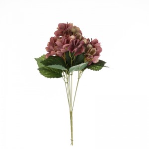 MW52705 בד פרחים מלאכותיים פופולריים 7 חבילת הידראנגאה מפוצלת לקישוט חתונה בגינה