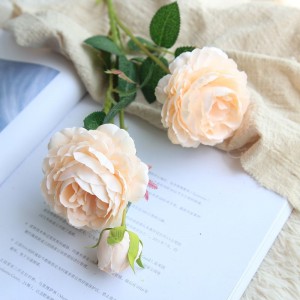 MW51010 Hiasan Perkahwinan Bunga Tiruan Dusty Pink Long Silk Roses Batang Tunggal Dengan Putik