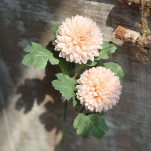 DY1-1087 Mga Artipisyal na Bulaklak White Silk Dandelion Puff Flower Ball Spray Home Wedding Decor