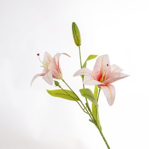 MW31587 Oríkĕ Flower Lily Gbajumo Ohun ọṣọ ododo Igbeyawo ọṣọ Silk awọn ododo