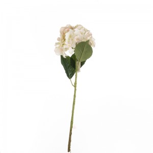 Hortensia artificiel en tissu unique, longueur totale 56.5cm, pour décoration de fête, offre spéciale, MW52711