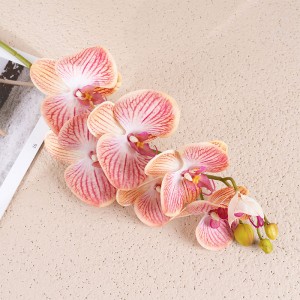 CL09001 Orchid ທຽມ ລໍາ Real Touch Latex Phalaenopsis ສາຂາ 7 ກີບດອກຂະຫນາດໃຫຍ່ ດອກທຽມສໍາລັບການຕົກແຕ່ງຫ້ອງການເຮືອນ