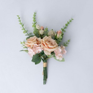 CF01048 Ramo de rosas artificiales, nuevo diseño, ramo de novia, decoración de boda y jardín