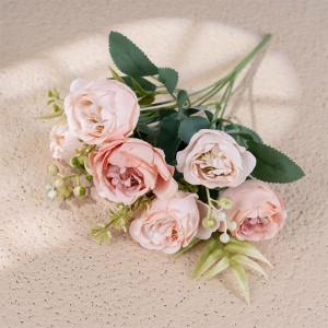 MW55506 Τεχνητό τριαντάφυλλο 7 κεφαλές Μπουκέτο λουλούδια Μεταξωτό λουλούδι για Διακόσμηση σπιτιού για την Ημέρα της Μητέρας Διακόσμηση Φεστιβάλ Νυφικού Γάμου