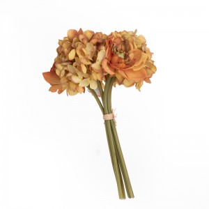 MW52709 ຊໍ່ຜ້າທຽມຍອດນິຍົມຂອງ 2 Dahlias ແລະ 3 Hydrangea ສໍາລັບ bouquet ເຈົ້າສາວ