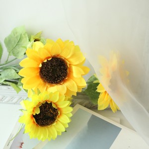 MW33710 Копринено декоративно изкуствено цвете на едро Истински сензорен гигантски слънчоглед за сватба