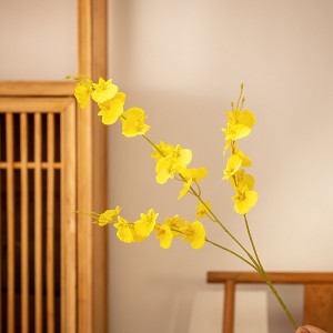 MW32101 Гореща разпродажба изкуствено цвете танцуваща орхидея 50 см жълта сватбена декорация на домашна маса цветна декорация на стена