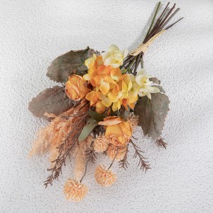 CF01204 Bouquet de hortensias de dente de león artificial de novo deseño para a decoración de vodas no xardín