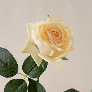 MW60004 Aliquam Price 53cm Single Stem Hand Made Fabric Moisturizing Real Touch Rose For Wedding Home Decoration Gift