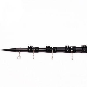 Light Weight Carbon Fiber Outrigger Poles For Sports Fishing Anodised Tips