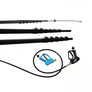 3k/6k/12k carbon fiber telescoping poles for high pressure cleaning with hose
