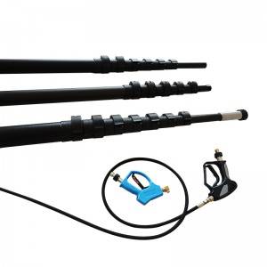 High Pressure 20m heavy duty extension telescopic carbon fiber cleaning poles