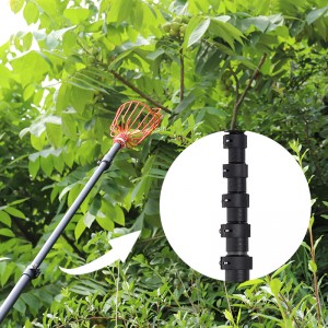 Long handle manual coconut fruit picker tool carbon fiber fruit picker telescopic pole
