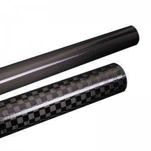 Telescopic 3 K 120mm Black Color Carbon Fiber Tubes
