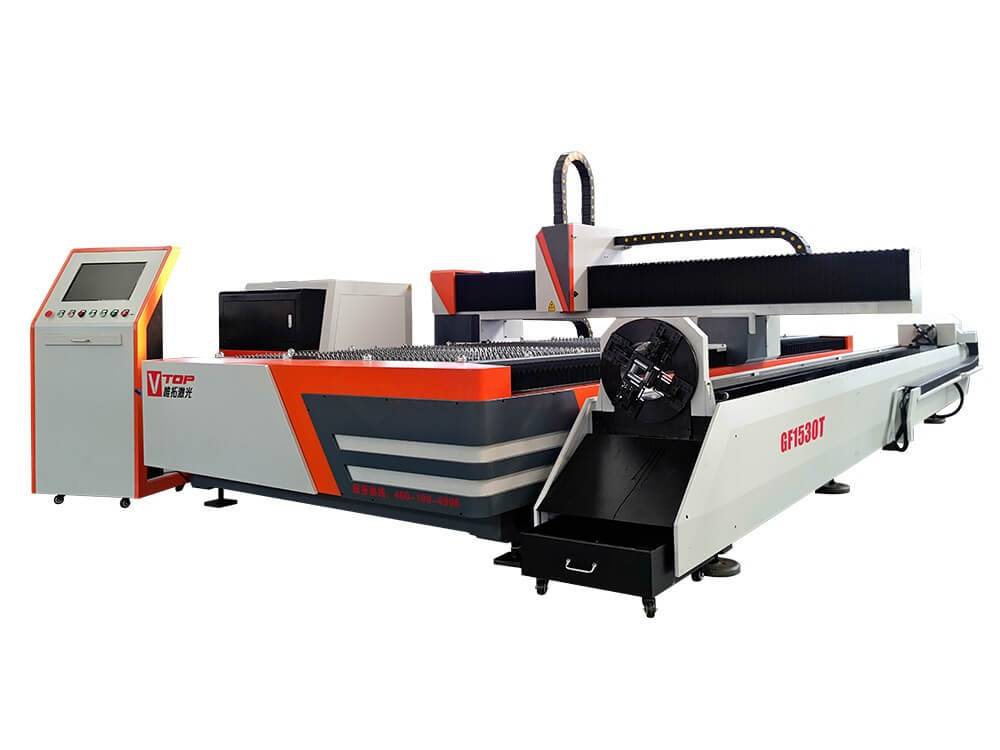 Máquina de corte a laser de fibra para chapas e tubos de metal GF-1530T