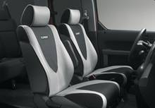 Laser application for car seat covers, car mats, automotive interior