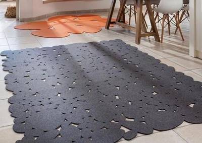 Laser cut out carpet, warm and welcoming