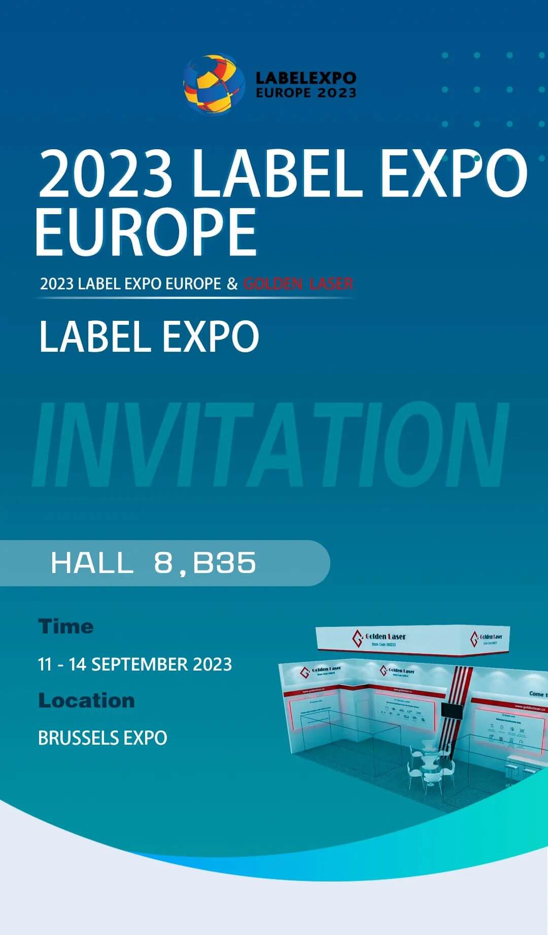 labelexpo europe 2023 goldenlaser invitation