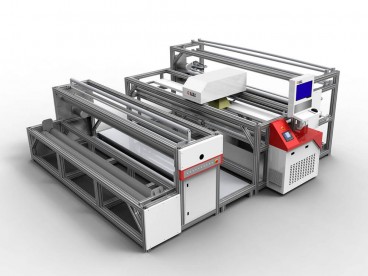 Spitzen-Laserschneidemaschine für kettengestrickte Vorhänge, Tischdecken