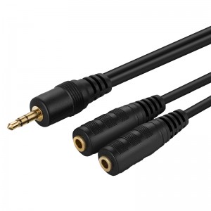 3,5 MM stereo mannetjies tot dubbele 3,5 MM stereo vroulike S...