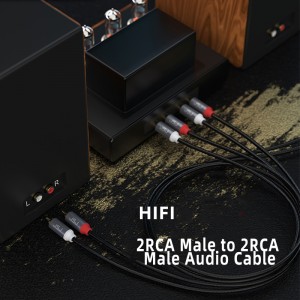 Cable de audio 2RCA macho a 2RCA macho