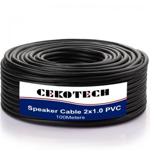 Two Conductors Speaker Cable Twisted 2×1,5mm2 PVC OD7.5MM