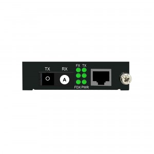2-port 10/100/1000M 3km Plug-in Media Converter （single-mode single-fiber SC）A-end