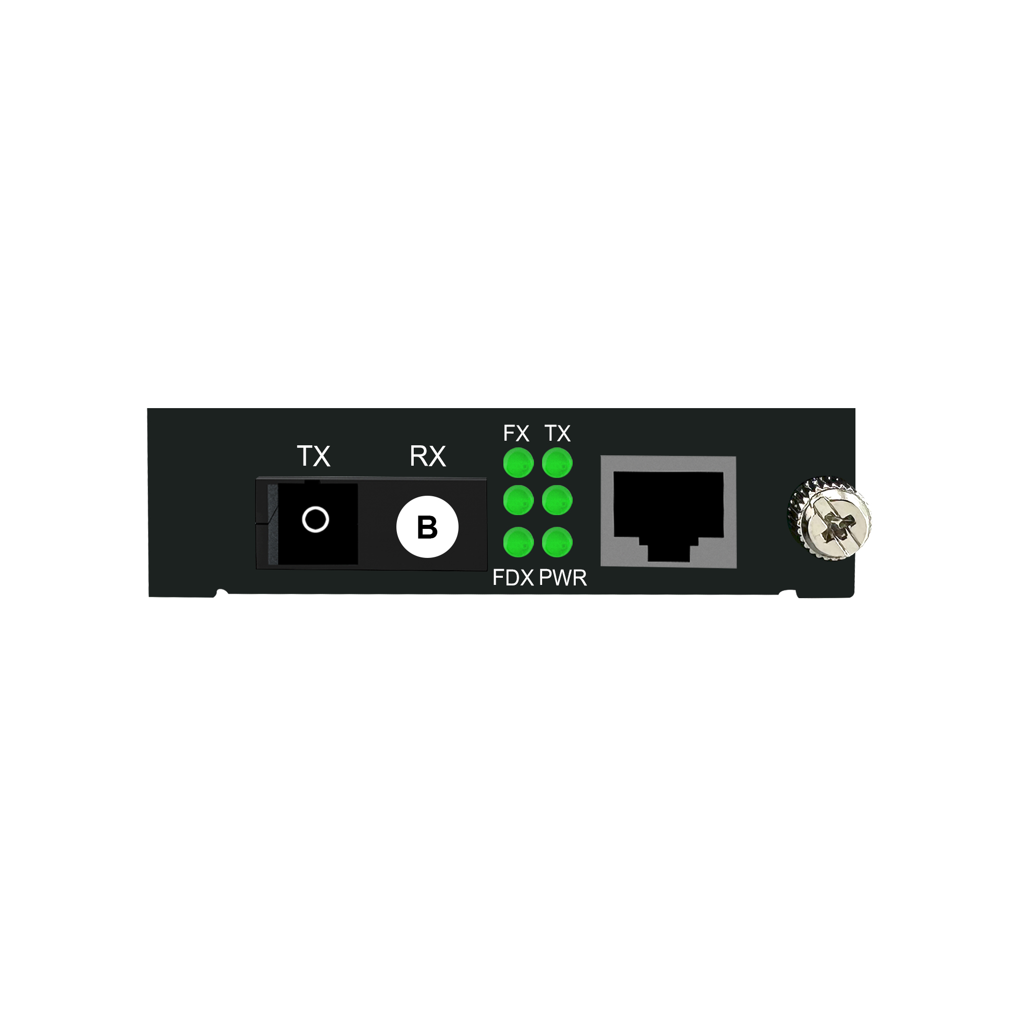 2-port 10/100/1000M 3km Plug-in Media Converter （single-mode single-fiber SC）B-end