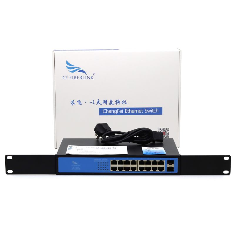 Gigabit 2 optical 16 electricity security switch