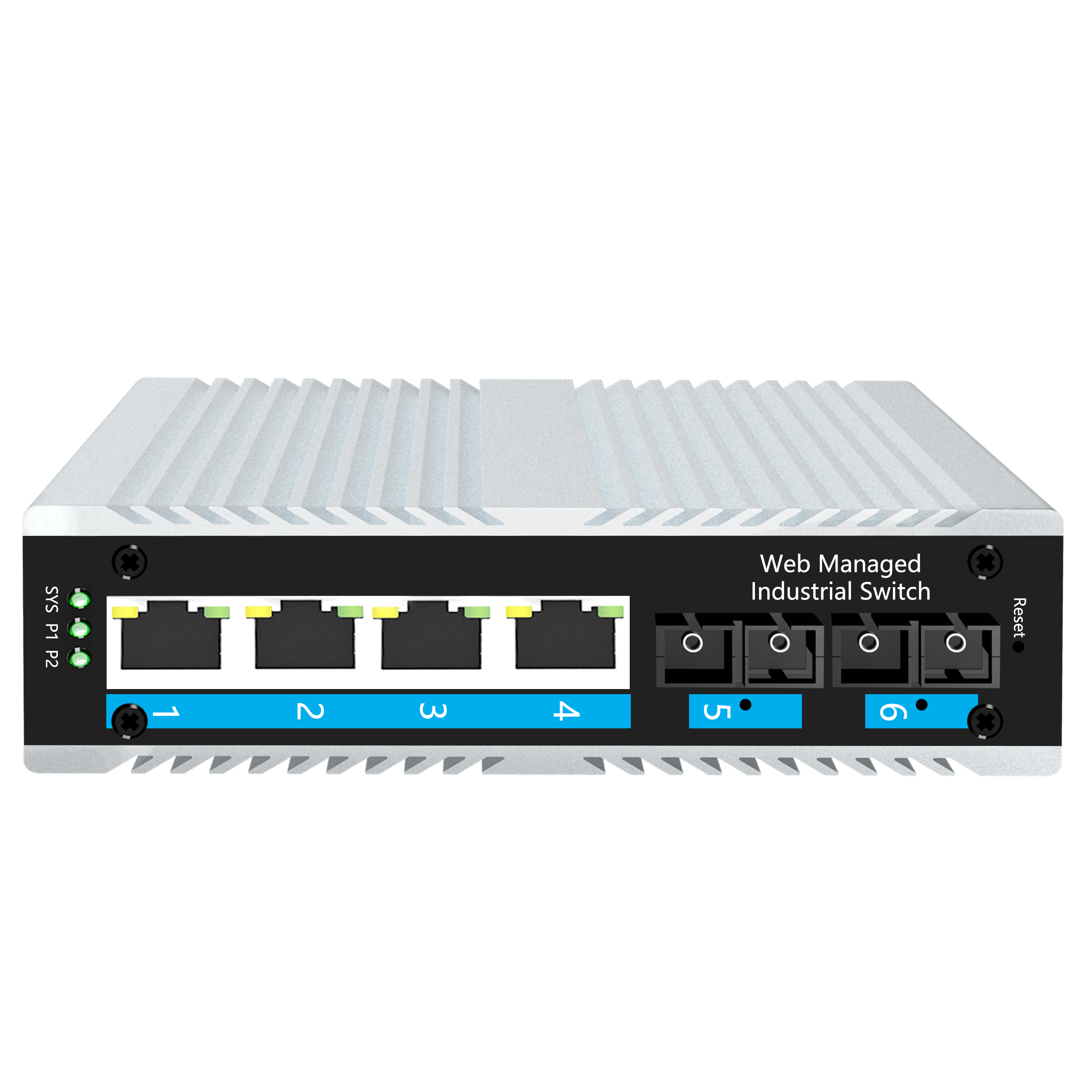 6-port 10/100M/1000M L2 WEB Managed Industrial Ethernet Switch Single mode dual fiber Featured Image