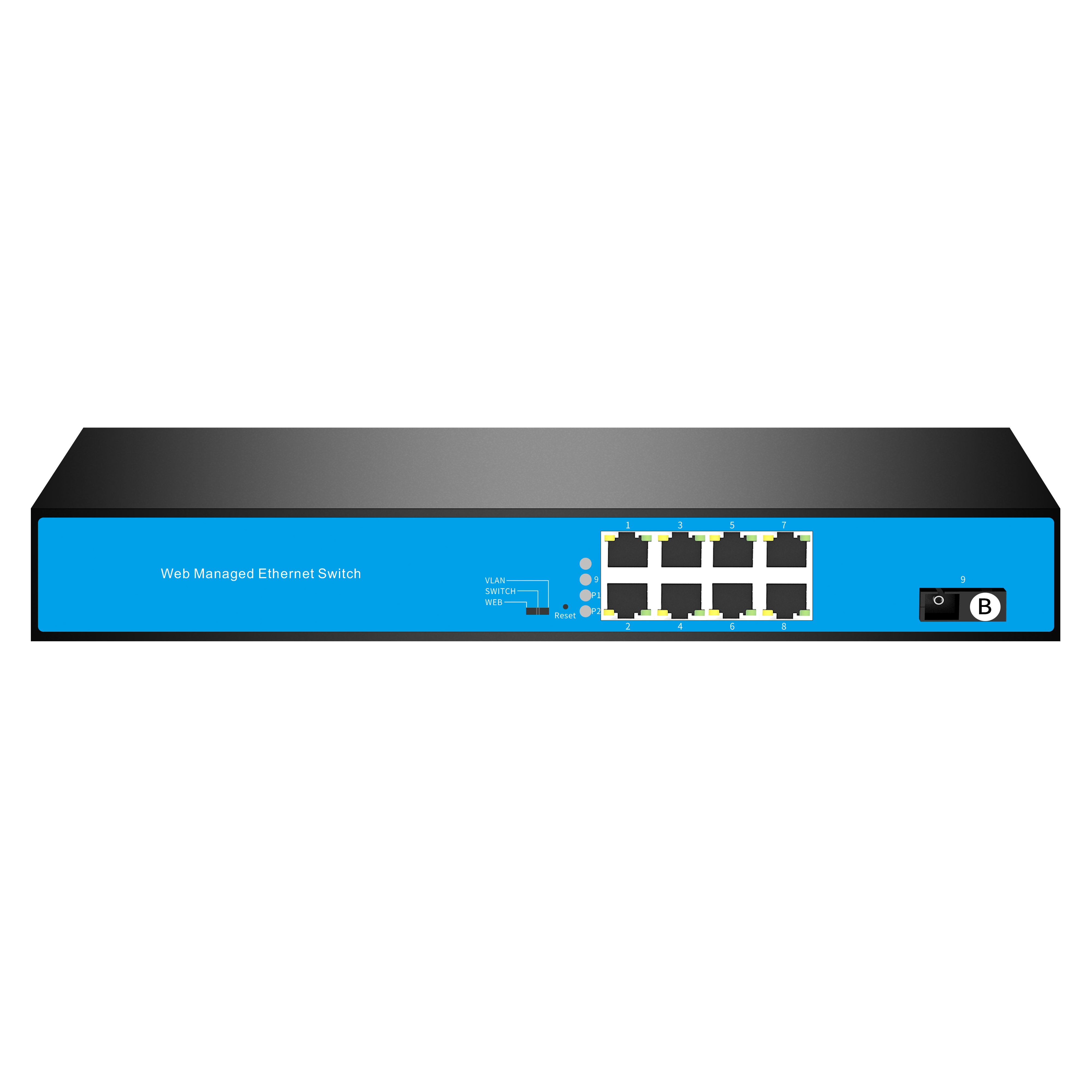 9-port 10/100M/1000M L2 WEB Managed  Ethernet Switch （Single-mode Single-fiber SC） Featured Image
