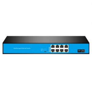 9-port 10/100M/1000M L2 WEB Managed  Ethernet Switch （Single-mode Dual-fiber SC）