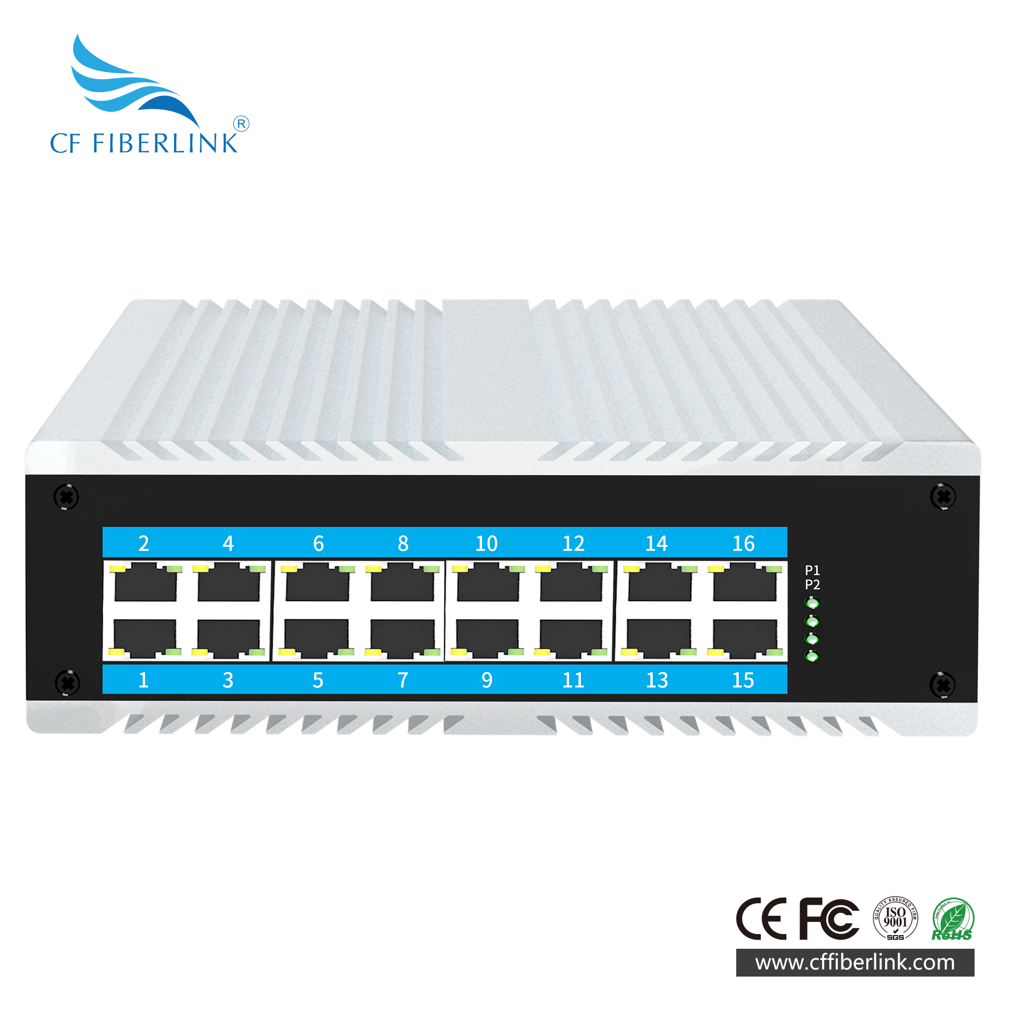 16-port 10/100/1000M Industrial Ethernet  Switch