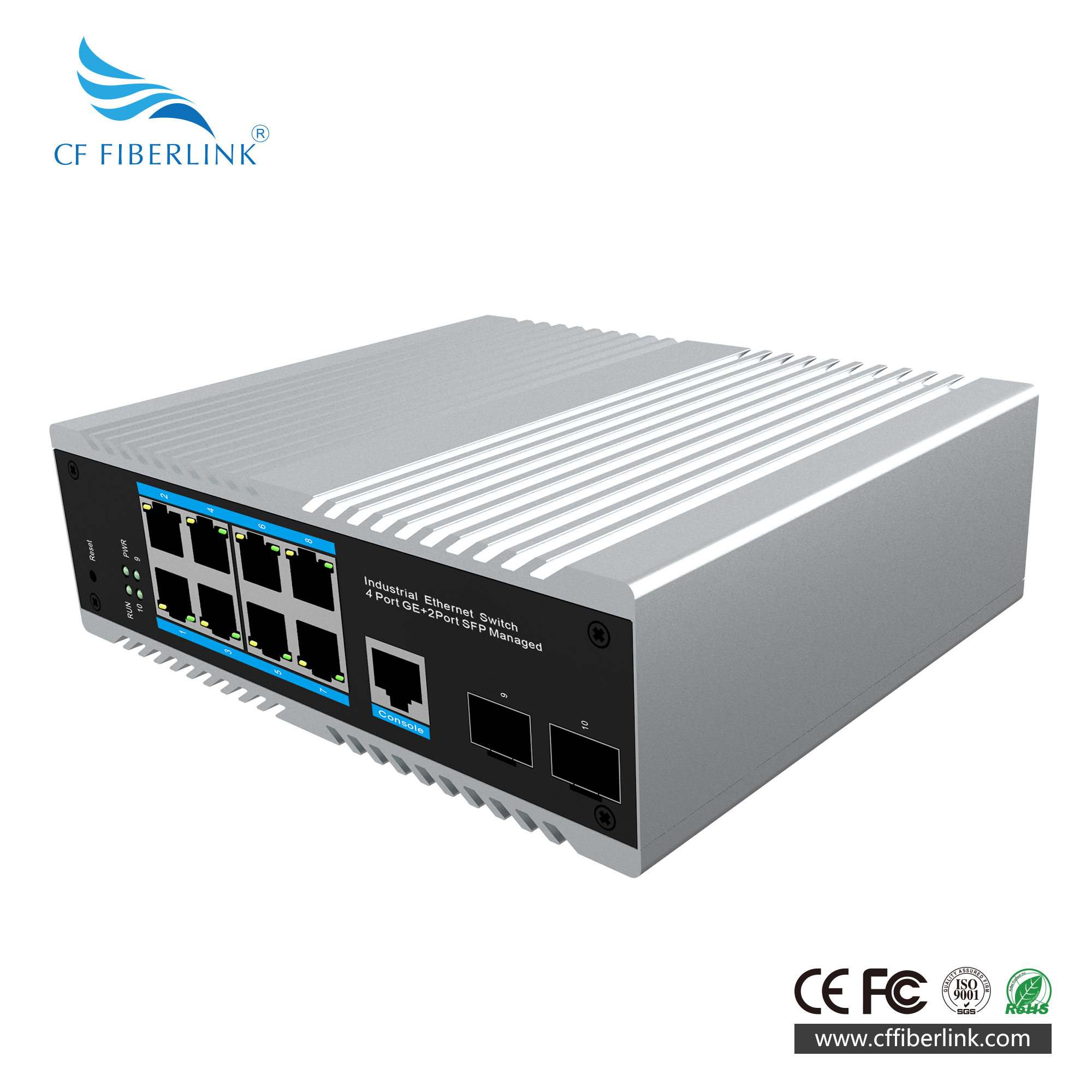 10-port 10/100M/1000M  L2+  Managed Industrial Ethernet Switch