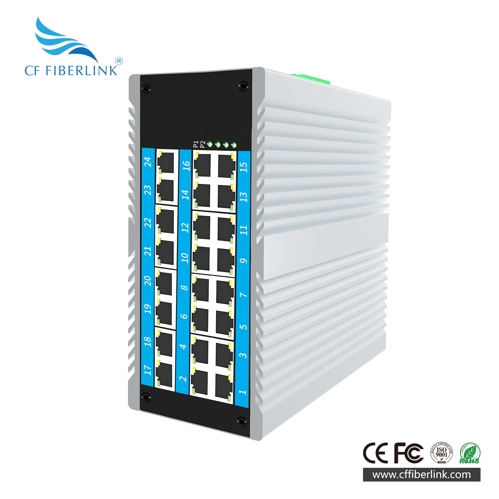 24-port 10/100/1000M Industrial Ethernet  Switch