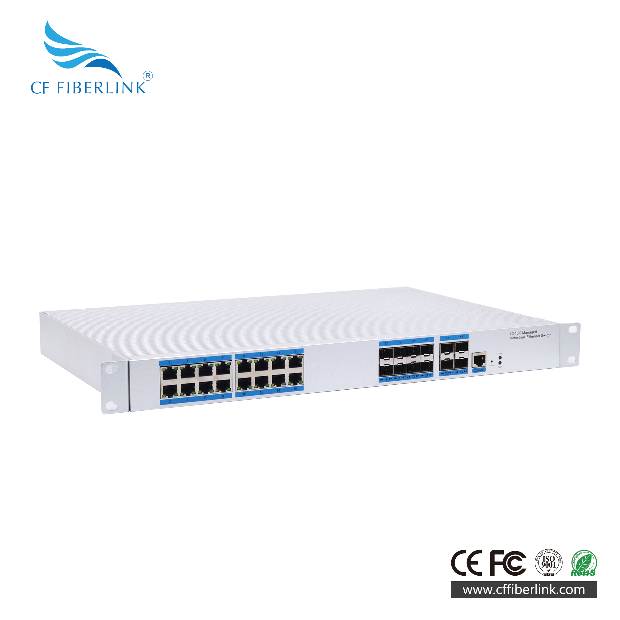 28-port 10G Uplink L3 Managed Industrial Ethernet Switch