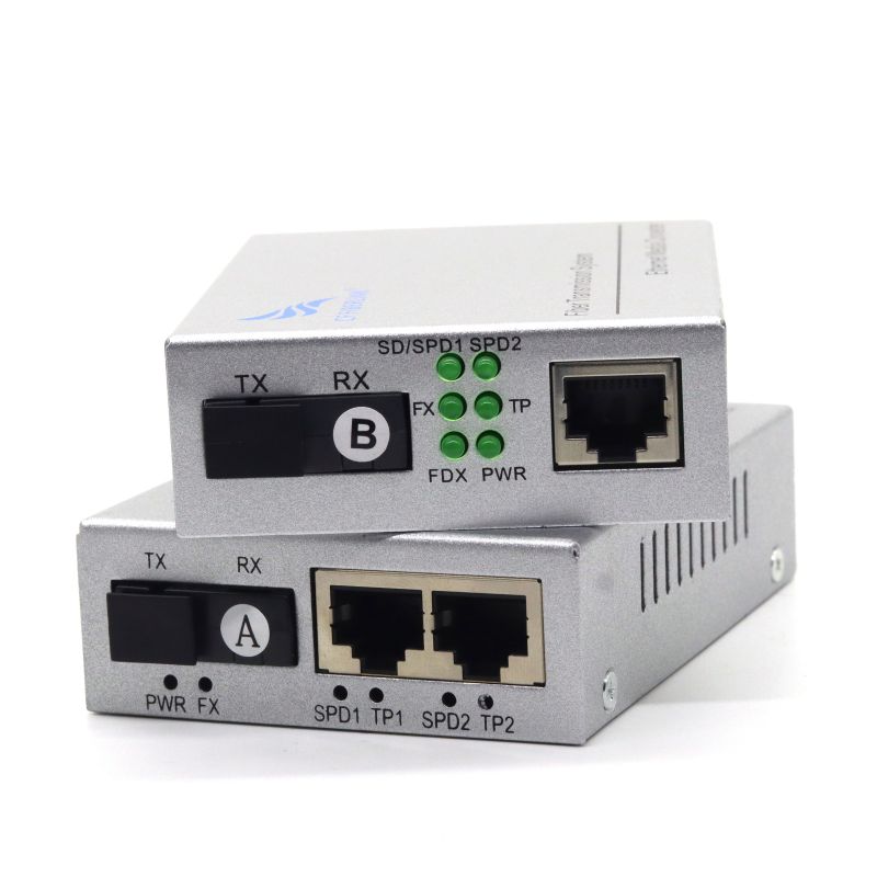 Gigabit 1 optical 2 electrical fiber optic transceiver with high-quality chip compatibility