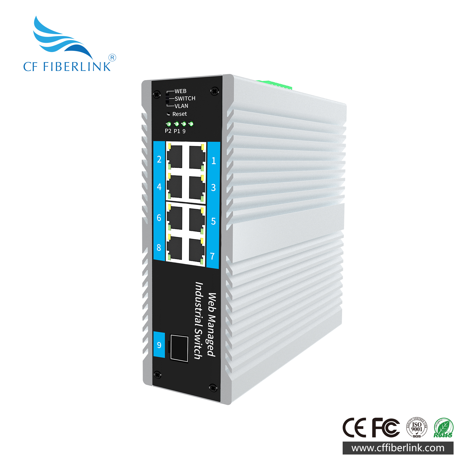 9-port 10/100M/1000M Industrial Ethernet Switch