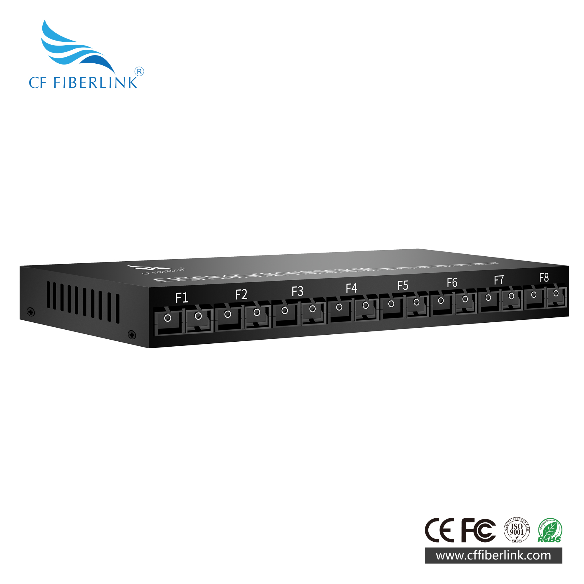 10-port 10/100/1000M  Media Converter （Single-mode Dual-fiber SC）