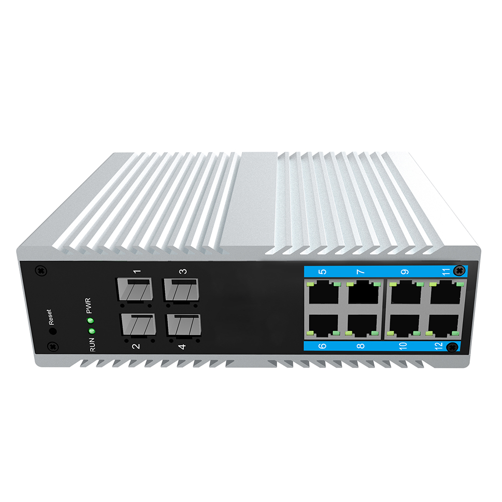 12-port 10/100M/1000M  L2+  Managed Industrial Ethernet Switch Featured Image