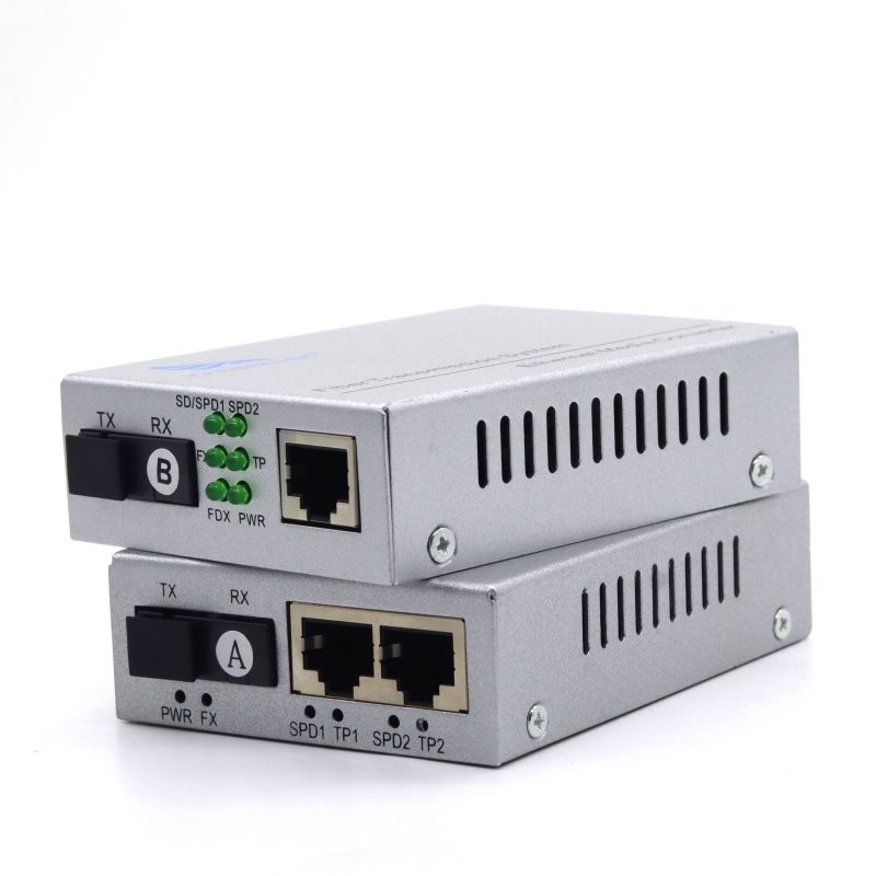 Gigabit 1 optical 2 electrical fiber optic transceiver with high-quality chip compatibility