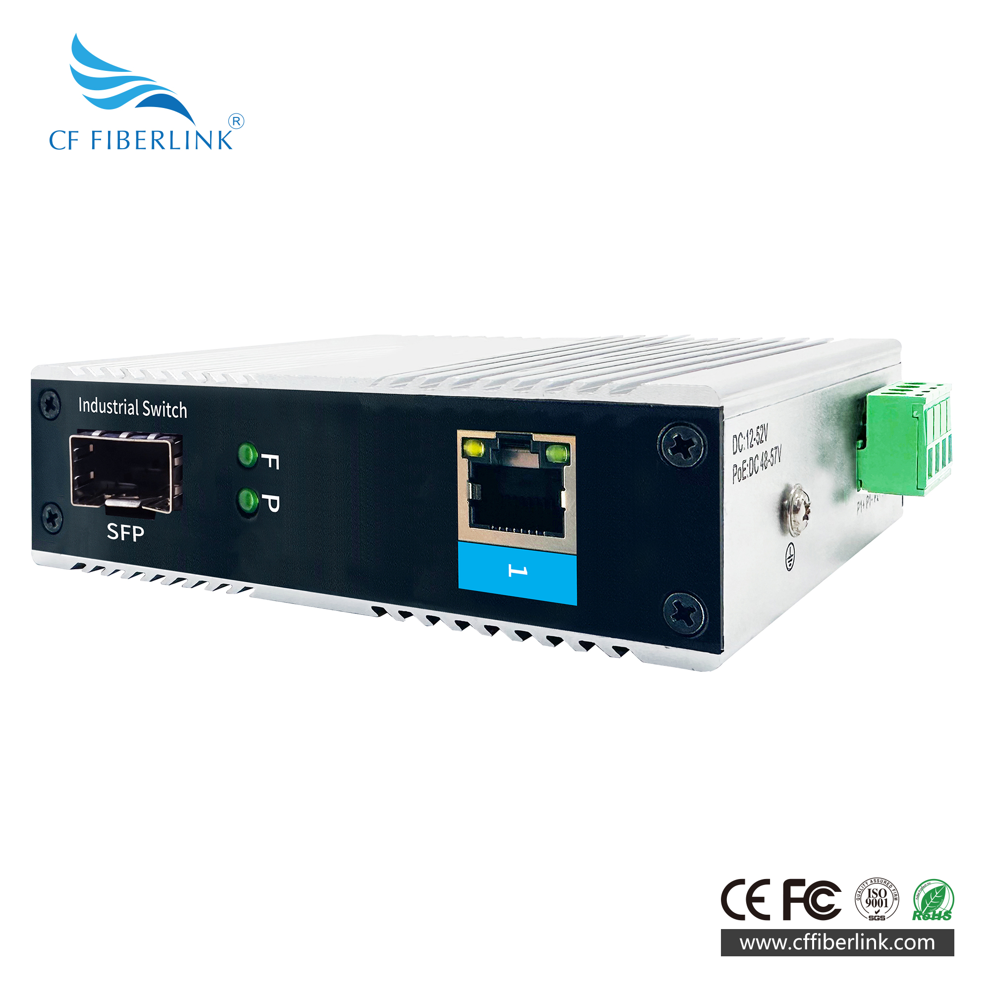 2-port 10/100M/1000M Industrial Ethernet Switch