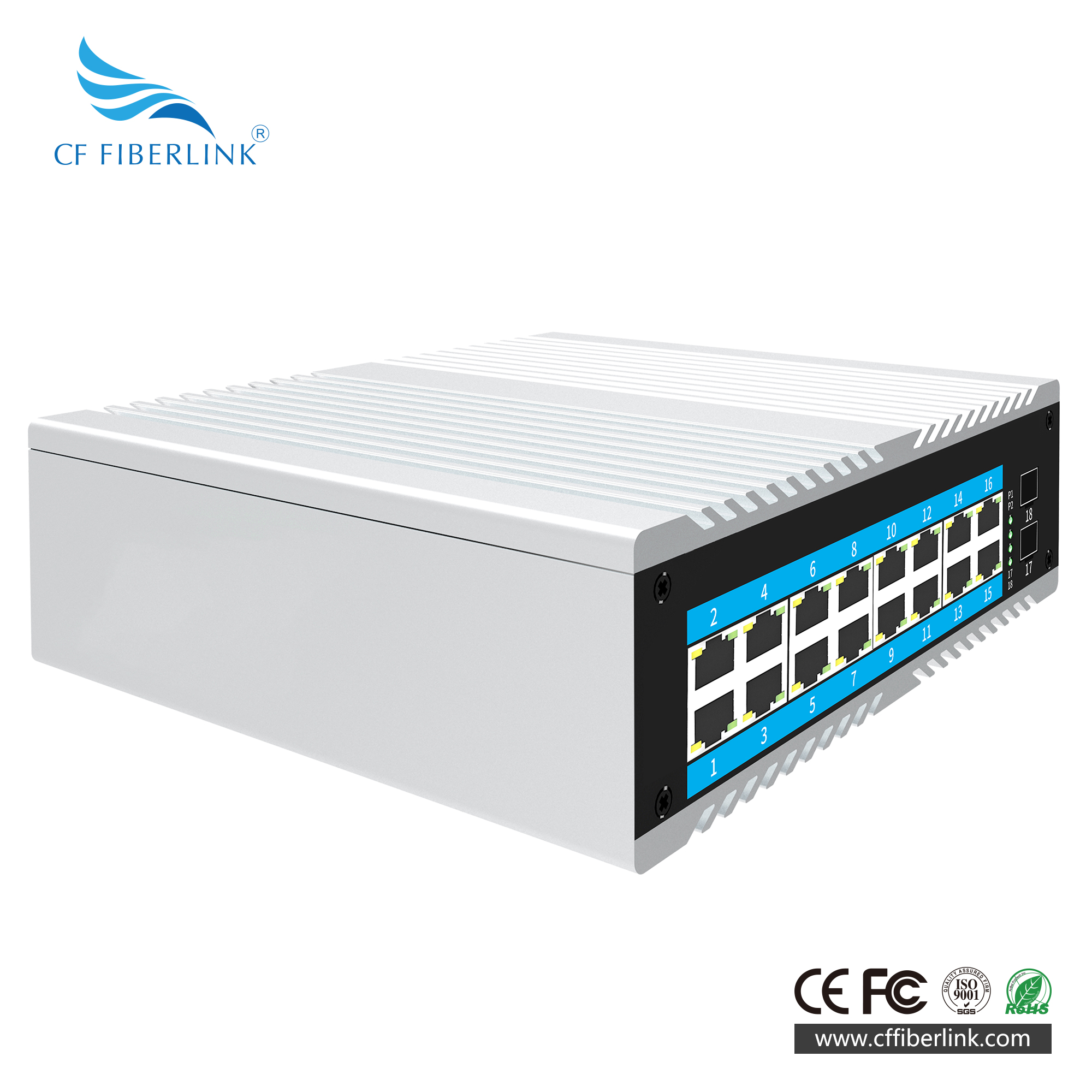 18-port 10/100M/1000M Industrial Ethernet Switch