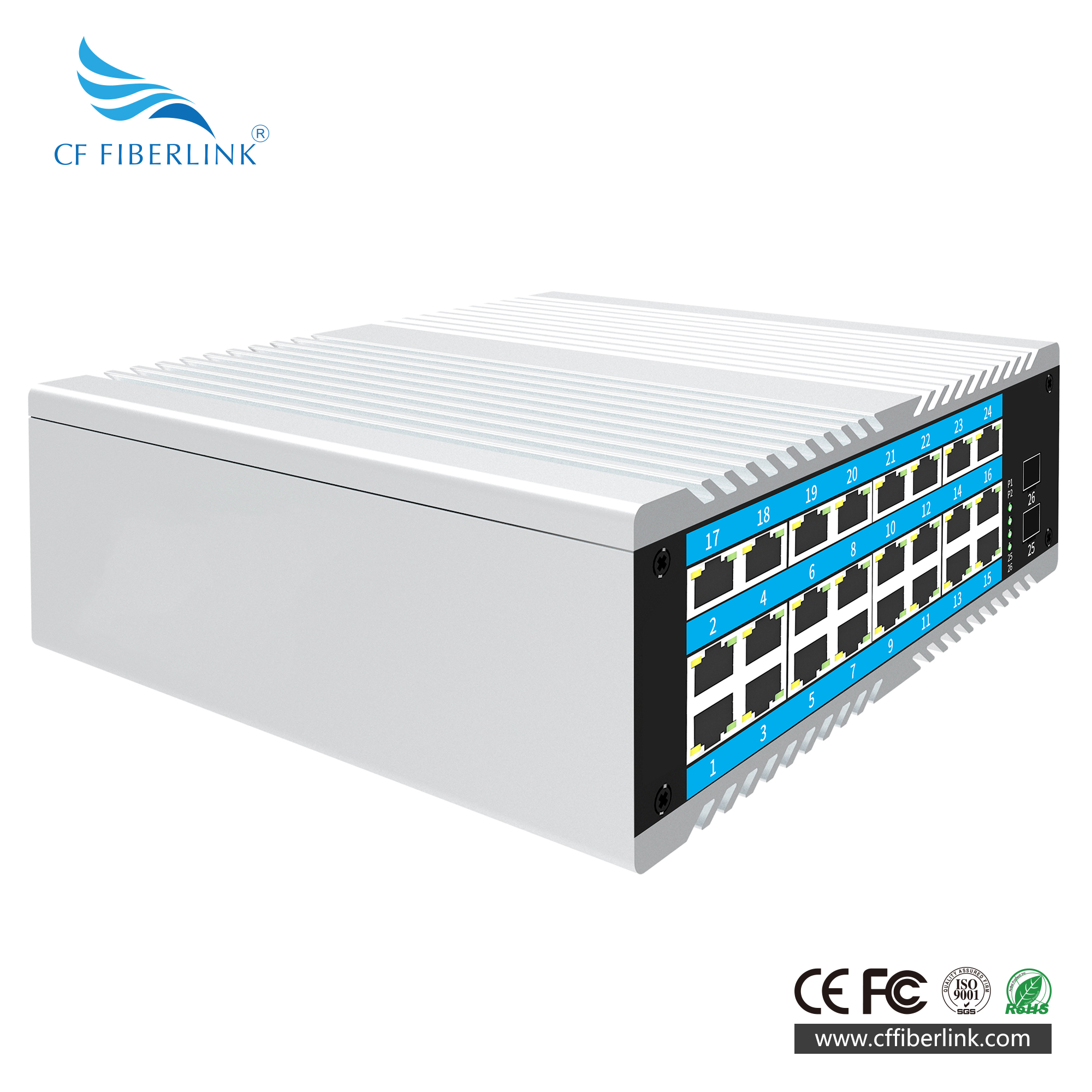 26-port 10/100M/1000M Industrial Ethernet Switch